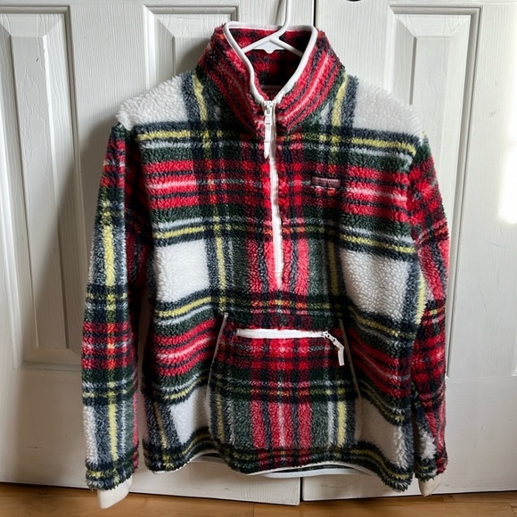 Vineyard Vines Plaid Sherpa Fleece - Picture 1 of 4